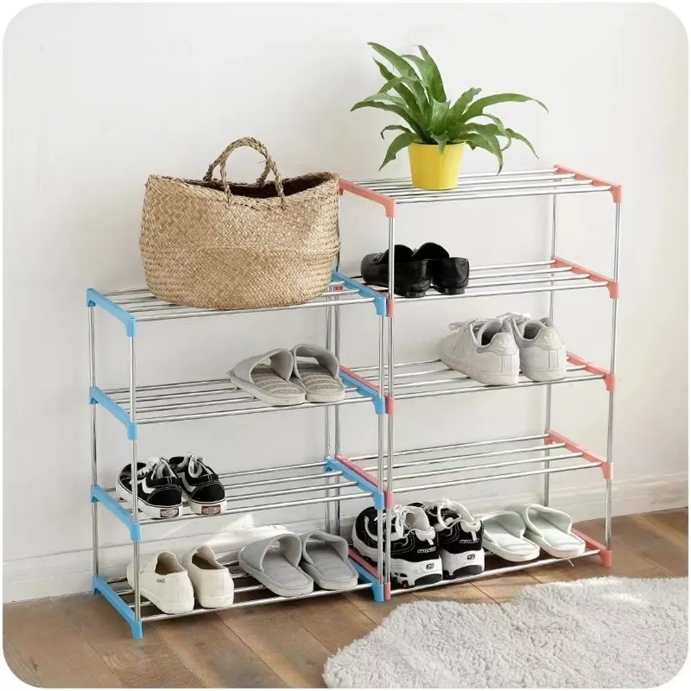 Sapateira Amazing Boots Storage Shelf Display Adjustable Modern Design Bamboo Shoe Organizer 9 Tier Stackable Wooden Shoe Rack