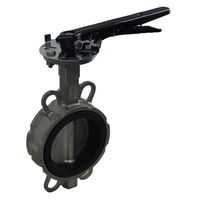 Katup kupu-kupu Flanged tujuan umum industri D341X-16P bercahaya dengan cakram baja tahan karat katup kupu-kupu Flanged