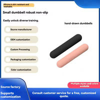 Ensemble d'haltères en silicone portables avec logo personnalisé, 1,5 kg, 2,5 kg, haltères imperméables pour Pilates, yoga, entraînement, haltères, poids libres