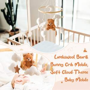 Mobile <span class=keywords><strong>de</strong></span> berceau pour bébé Bear Cloud, fait main, en fourrure, mobile <span class=keywords><strong>de</strong></span> chambre d'enfant unisexe, jouet suspendu pour la décoration <span class=keywords><strong>de</strong></span> la chambre d'enfant - Product Image 4