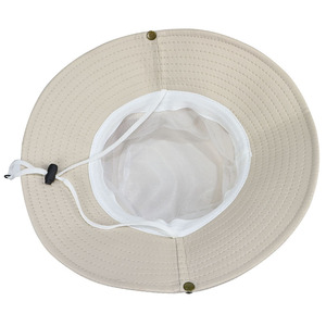Chapeau seau de réception portable pliable personnalisé à large bord pour protéger du soleil en plein air avec ficelle de vent réglable - Product Image 3