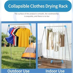 ราวตากเสื้อผ้าแบบพับเก็บได้ความจุ10lb สำหรับงานหนักกรอบโลหะแข็งแรงไม่ลื่นดีไซน์แบบพกพาดีไซน์แบบพับเก็บได้ - Product Image 5