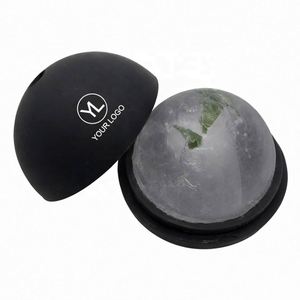 Custom Logo Large Silicone Ice Ball Mold Whiskey Ice Sphere <b>Maker</b> for Corporate Bar Events - Product Image 1