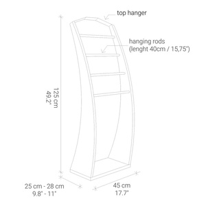 Appendiabiti Moderno con Design Curvo per <span class=keywords><strong>Camera</strong></span> <span class=keywords><strong>da</strong></span> Letto e Bagno, <span class=keywords><strong>Porta</strong></span> Asciugamani e Organizzatore per Vestiti, Stand Appendiabiti <span class=keywords><strong>da</strong></span> Terra - Product Image 6