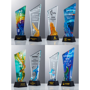 Creative Glass <b>Trophy</b> With Laser <b>Engraving</b> And Uv Printing For Conference Awards And Commemorative Gifts - Product Image 3