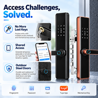 Nouvelle serrure électronique numérique automatique, Cerradura Inteligente WIFI APP, empreinte digitale, carte, reconnaissance faciale 3D, serrure de porte intelligente