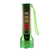Senter LED portabel luar ruangan, cahaya tangan multifungsi, pengisian daya USB mini inspeksi uang kertas UV