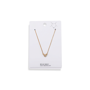 Collier cœur avec pendentif diamant blanc en acier inoxydable pour femme, bijoux tendance - Product Image 1