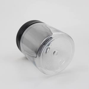 Customized <b>Empty</b> PET Plastic Child-Resistant Round Black Transparent Storage <b>Jar</b> Dry Herb Flower Smell Proof 3.5g Packaging <b>Jar</b> - Product Image 5