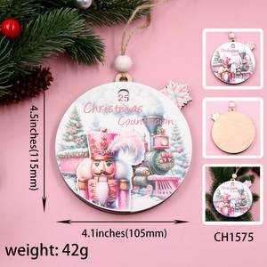 เครื่องประดับคริสต์มาสนับถอยหลังคุณภาพสูงพร้อมลูกปัดพิมพ์ยูวีเครื่องประดับไม้คริสต์มาสส่วนบุคคลไม่เหมือนใคร - Product Image 4