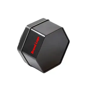 Boîte de rangement pour montres, Logo personnalisé, affichage cadeau, emballage OEM, boîte de rangement de luxe fossile, hexagone noir, boîte en métal noir, 2023 - Product Image 1