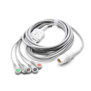 Câble ECG Phillip EU585S-A à 5 fils en TPU avec connecteur AHA pour Aurora 12s CM10 - Product Image 1