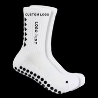 Chaussettes de sport classiques pour hommes avec logo personnalisé, antidérapantes, en coton, avec coussin et semelle antidérapante
