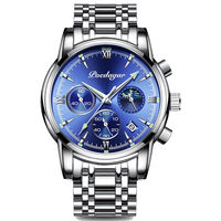 POEDAGAR Montre Homme de Haute Marque, à Quartz Tendance en Acier Inoxydable, 3 Aiguilles, Vente Chaude, Étanche, Décontractée et Sportive
