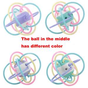 Jouets sensoriels pour nouveau-nés, anneaux <span class=keywords><strong>de</strong></span> <span class=keywords><strong>dentition</strong></span> en silicone, jouet éducatif Montessori pour bébés <span class=keywords><strong>de</strong></span> 0 à 12 mois - Product Image 2