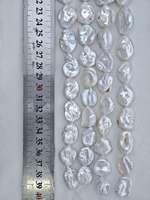 Chaîne de perles baroques blanches, semi-finies pour la création de bijoux DIY
