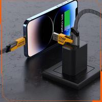 Cable de Datos Trenzado 4 en 1 para Teléfono Móvil, PD 27W 5A, Nuevo Cable de Carga Súper Rápida 2 en 1 de 120W, Tipo-C a C para Huawei y Xiaomi