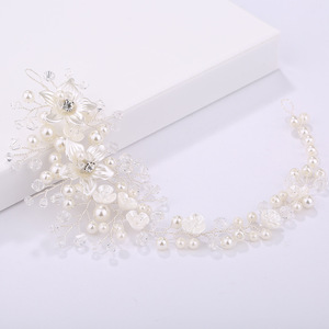 Couvre-chef fleur de <span class=keywords><strong>mariage</strong></span>, bandeau pour mariée, perles de cristal, diadème femme, couvre-chef de mariée, cheveux, accessoires bijoux - Product Image 5