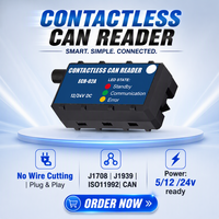 Lecteur de données CAN non intrusif, lecteur/adaptateur de bus CAN sans contact J1939 J1708 ISO11992 pour le diagnostic automobile