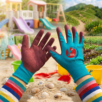 Gants de protection mignons pour enfants en nylon souple 13/15 gauge, imperméables, résistants à l'huile et antidérapants pour le jardin et la cuisine