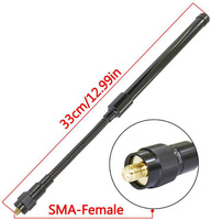 Antena Baofeng VHF UHF de doble banda para antena de comunicación táctica de cuello de cisne SMA-hembra para Walkie Talkie de doble banda para AR-148