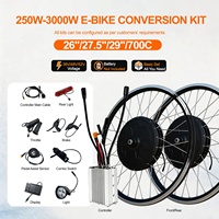 Kit de conversion de vélo électrique 250W-3000W, 36V 48V 52V, moteur de moyeu de roue électrique avant/arrière, 25-60KM/H, pour vélo de 26'', 27.5'', 29'', 700C