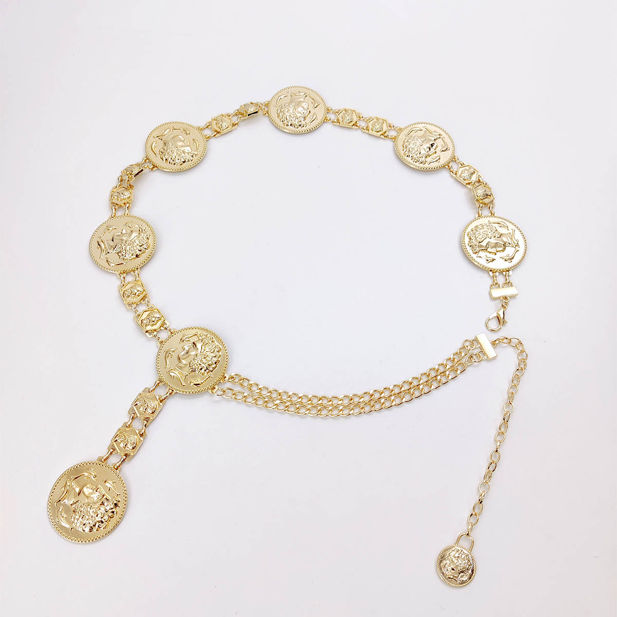 Gold Chain Belt Female Waist Y2K Punk Designer Belts for  display picture 1