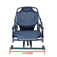 360 °   Siège de kayak rotatif extra large, pliable, avec accoudoirs, cadre en aluminium