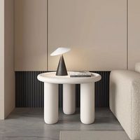 Salon noir décor nordique rond verre luxe bois ensemble moderne nuage crème Tables basses pour la maison