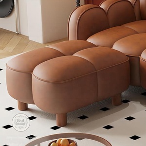 Prezzo all'ingrosso tappezzeria soggiorno <span class=keywords><strong>mobili</strong></span> personalizzati design moderno di lusso olio in pelle di cera tessuto modulare divano - Product Image 4