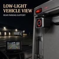 Caméra de recul 1080P 12V vision nocturne étanche IP68 avec capteur G, image 3D, écran partagé et lignes de stationnement pour camions, bus et voitures