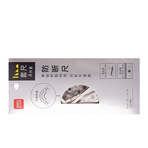 Ensemble de règles mathématiques Deli 15 cm transparentes anti-casse, outils de géométrie pour étudiants - Product Image 2