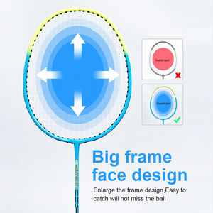 Raquette de badminton personnalisée WHIZZ modèle <span class=keywords><strong>JOYCE</strong></span> 705B, raquette de badminton en acier de haute qualité - Product Image 4