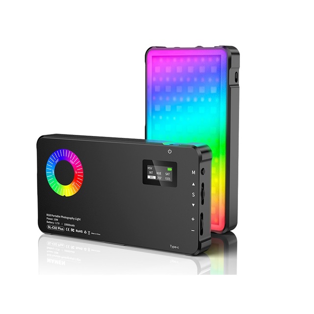 MAMEN Manufacturer 10000mAh RGB LED Photography Fill Video Light youtube Camera Light and Microphone Kit Customized High Quality