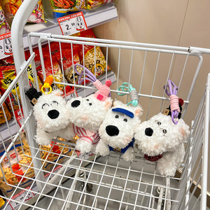 Gran oferta, llavero blanco de 5 pulgadas para cachorros de West Highland, tela de algodón de felpa suave, forro de malla, gafas para perros, gorra de béisbol, regalo de cumpleaños - Product Image 5