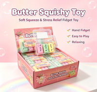 Jouet sensoriel anti-stress en forme de bâton de beurre à presser, avec son de craquement, jouet sensoriel à presser pour soulager le stress, avec étui cadeau