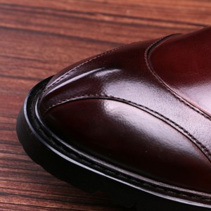 Chaussures de marche en cuir de vachette avec doublure anti-transpirante, embout renforcé, bout pointu, soutien de la voûte plantaire, imperméables, chaussures habillées pour hommes - Product Image 5