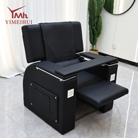 Chaise de manucure électrique, spa pour les ongles, pédicure, mobilier de salon de beauté multifonctionnel avec prises de courant intégrées et poche de rangement