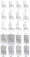 Chaises Chiavari Phoenix en résine plastique transparente pour mariage, événement, hôtel, salle à manger, utilisation en extérieur, style Tifany, chaise Typhani