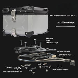 Caja Superior para Motocicleta, 28L 32L 36L 45L 55L 65L 80L 100L, Caja Trasera <span class=keywords><strong>de</strong></span> Aluminio para Almacenamiento, en Oferta - Product Image 3