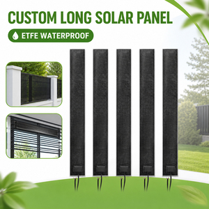 Panel Solar Largo y Estrecho Personalizado de 10W 20W 30W 12V 24V ETFE, Módulo Solar Impermeable en Forma de Tira para Cercas, Persianas, Dispositivos IoT - Product Image 1