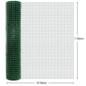 Green <b>Plastic</b> Coated Electro Welded <b>Mesh</b> 12.7x12.7 Mm Square Garden Netting Protective Metal <b>Mesh</b> 10 Meter Roll - Product Image 2