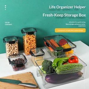 Large Capacity Transparent BPA Free PET &amp; Silicone Food Storage <strong>Container</strong> Leak-Proof Freezer Safe Portable with Lid - Product Image 4