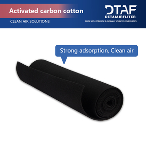 Tùy chỉnh kích hoạt sợi <span class=keywords><strong>carbon</strong></span> vải cảm thấy 100% Bộ lọc không khí phương tiện truyền thông mật độ cao than hoạt tính CuộN - Product Image 4