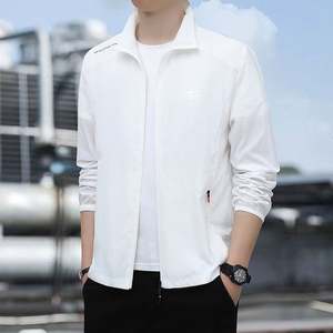 Chaqueta Transpirable de Secado Rápido al por Mayor para Hombre, Abrigos Casuales Holgados con Cuello Alto, Bolsillos, Prendas Exteriores Sólidas, Ropa Deportiva para Hombre - Product Image 4