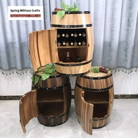 Cave à vin moderne en bois massif, style pastoral, avec porte ouvrante, présentoir à bouteilles, cave à vin portable