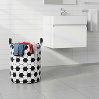 Panier à linge rond pliable en coton et lin 35x45cm, idéal pour le rangement des vêtements sales, des poupées, pour la chambre, la salle de bain et les chambres d'enfants - Vente en gros usine