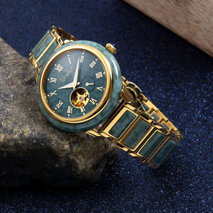Reloj de Pareja Mecánico Automático de Acero Inoxidable Jade de Lujo de Marca Original en Oferta - Product Image 3