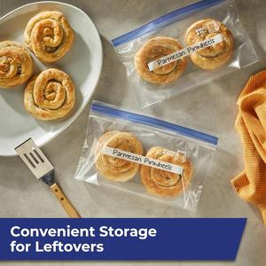 ถุงพลาสติกสำหรับแช่แข็งแบบปิดผนึก ขนาดครึ่งแกลลอน ถุงเก็บอาหารแบบใช้แล้วทิ้ง - Product Image 5