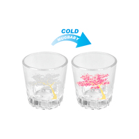 Verres à shot Japandi 2oz (60ml) en gros, verres à shot Sakura 50ml, verres à vin froid changeant de couleur, cadeaux de fleurs de cerisier